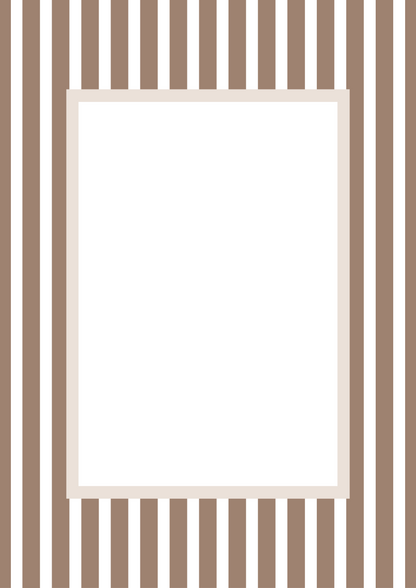 Medium Stripes Photo Mount - passepartout frame - rectangular aperture - Coeur et Maman