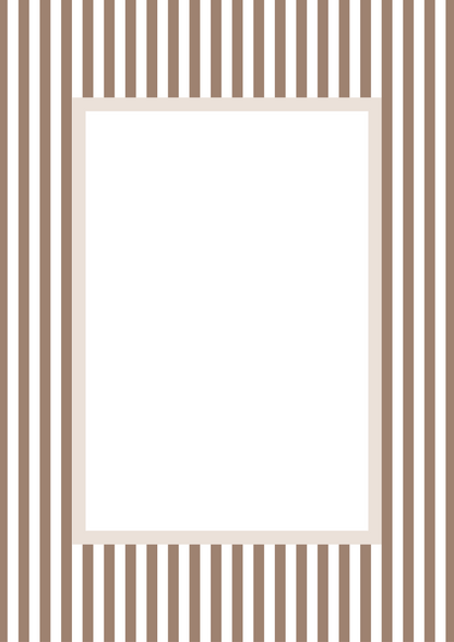 Small Stripes Photo Mount - passepartout frame - rectangular aperture - Coeur et Maman