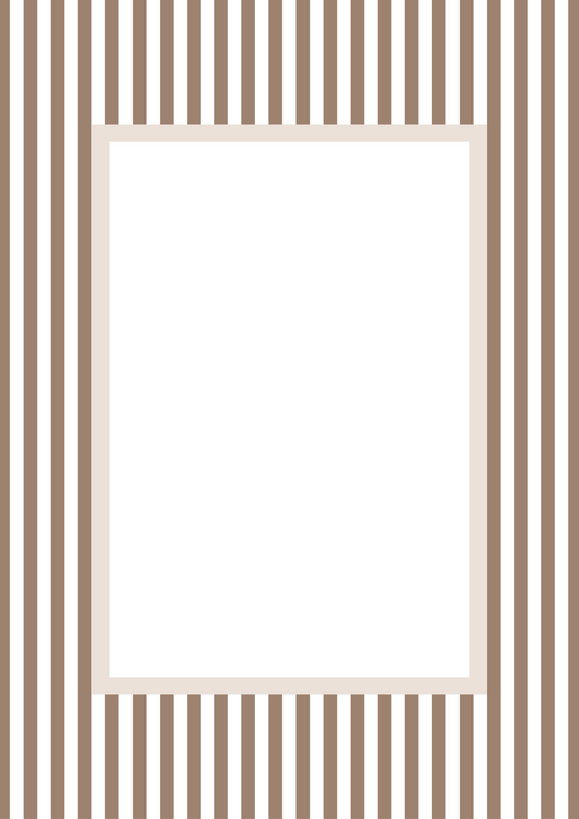 Brown Rectangular Small Stripes Photo Mat