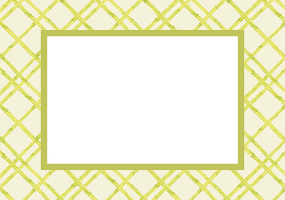 Chartreuse Bamboo Landscape Photo Mat
