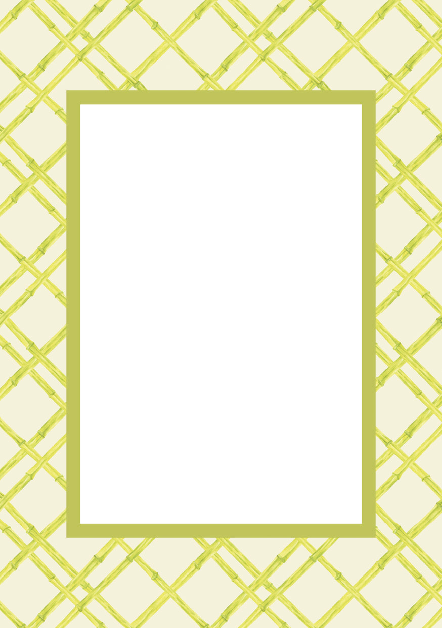 Chartreuse Bamboo Rectangular Photo Mat