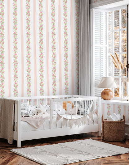 Coral Peony Reverie Wallpaper