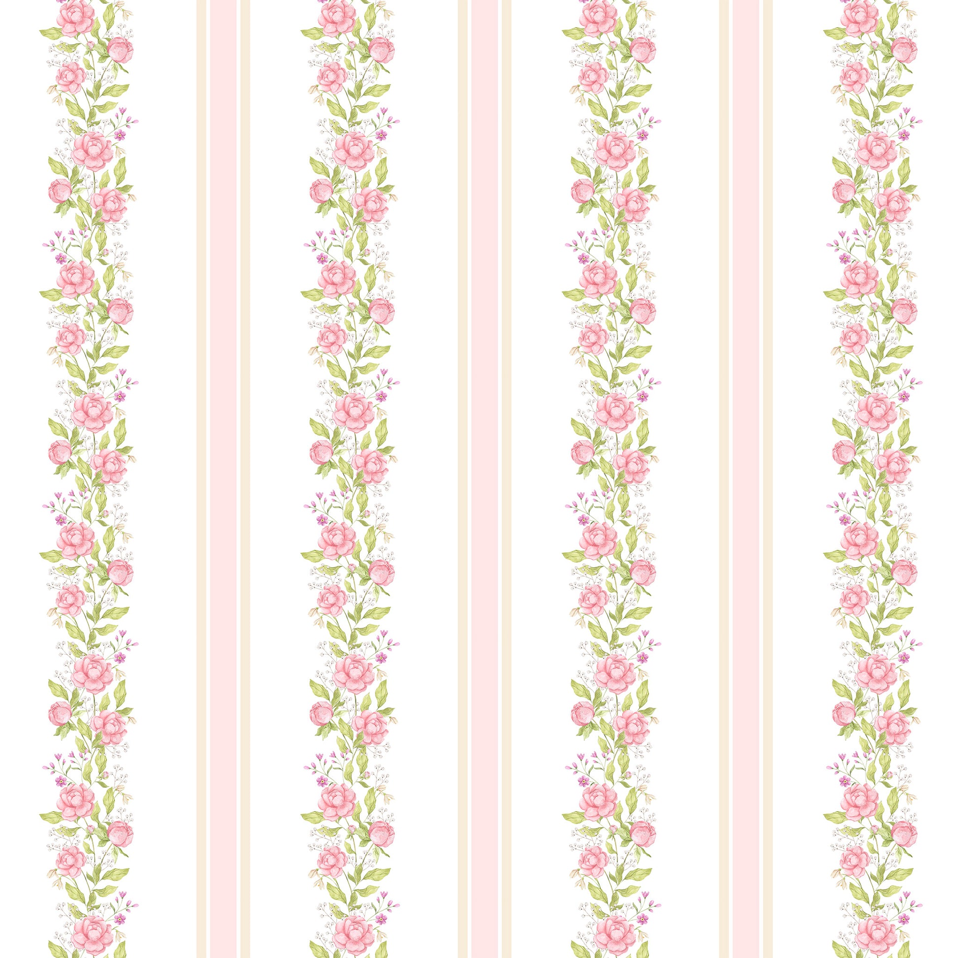 Coral Peony Reverie Wallpaper