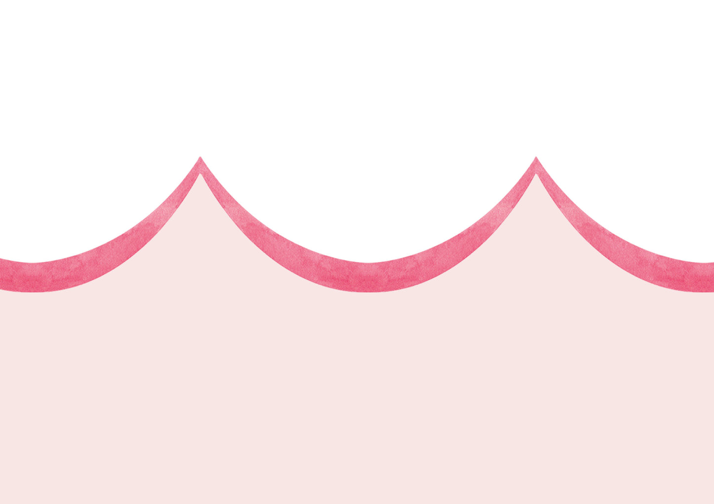 Coral Scallop Wallpaper Border