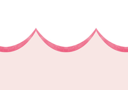 Coral Scallop Wallpaper Border