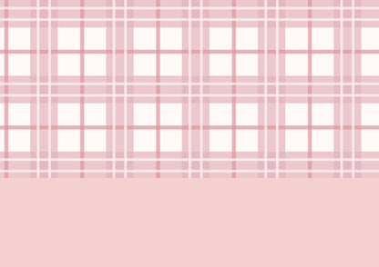 Coral Tartan Wallpaper Border