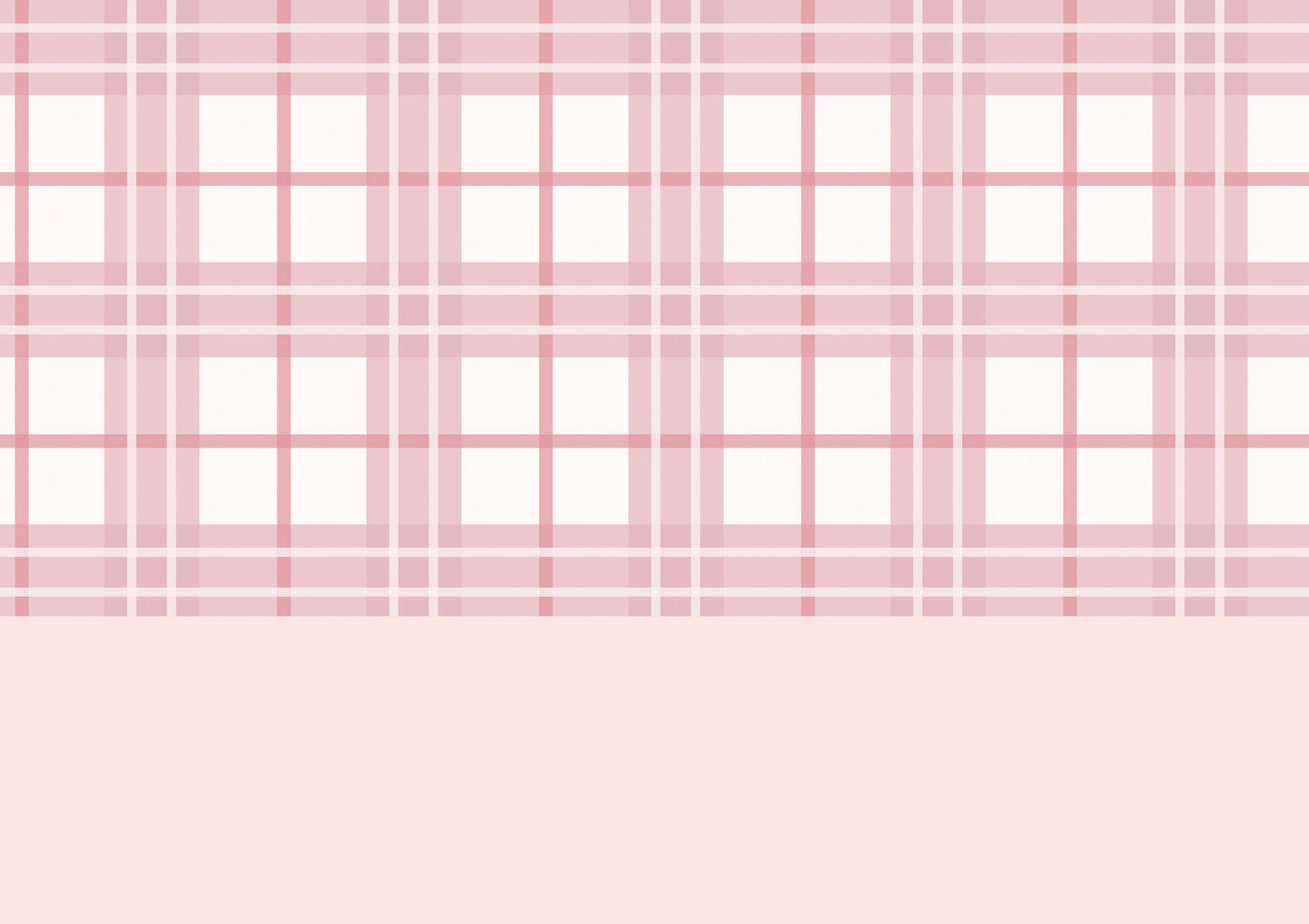 Coral Tartan Wallpaper Border