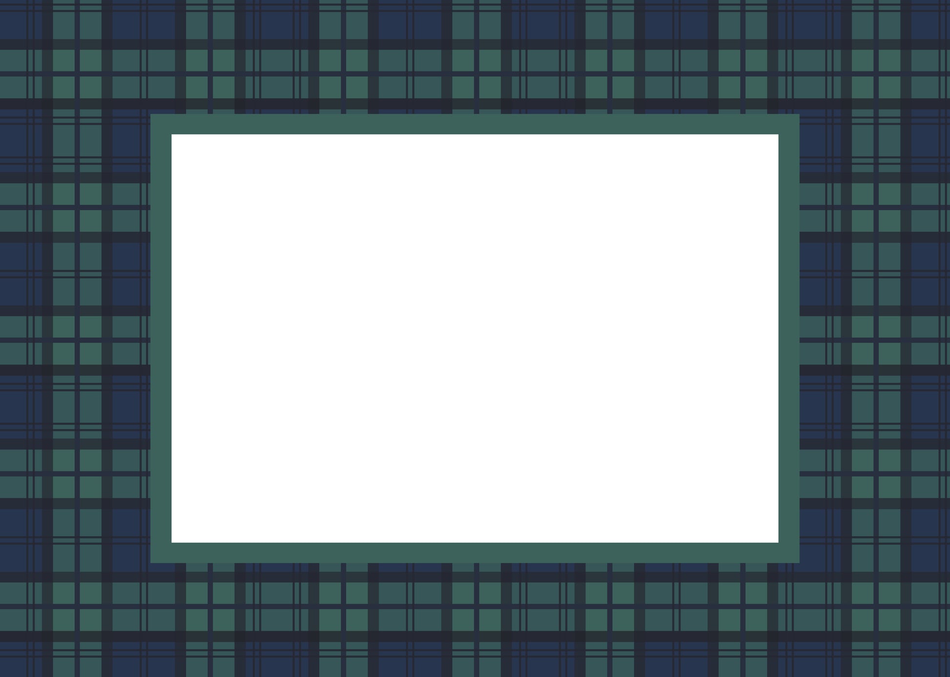 Black Watch Tartan Photo Mount - passe-par-tout - landscape aperture - Coeur et Maman