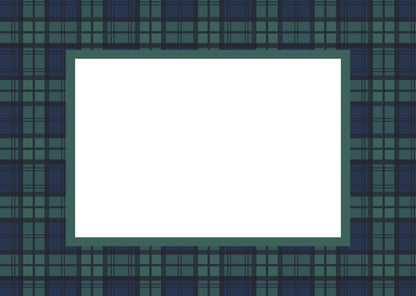 Black Watch Tartan Photo Mount - passe-par-tout - landscape aperture - Coeur et Maman