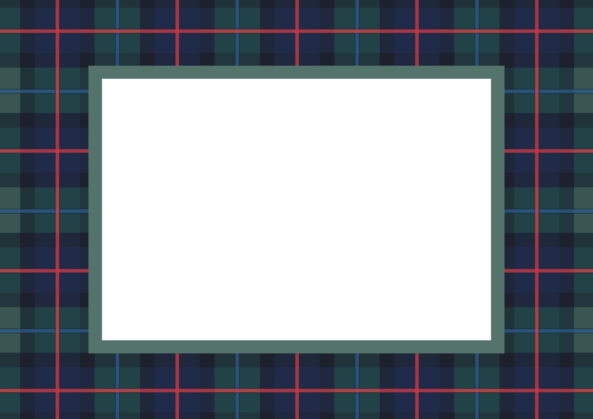Green Landscape Campbell of Cawdor Tartan Photo Mat
