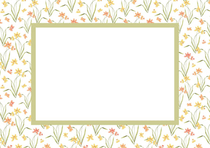 Floral Photo Mount - passe-par-tout - landscape aperture - Coeur et Maman