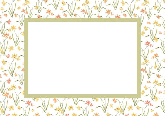 Green Landscape Floral Photo Mat
