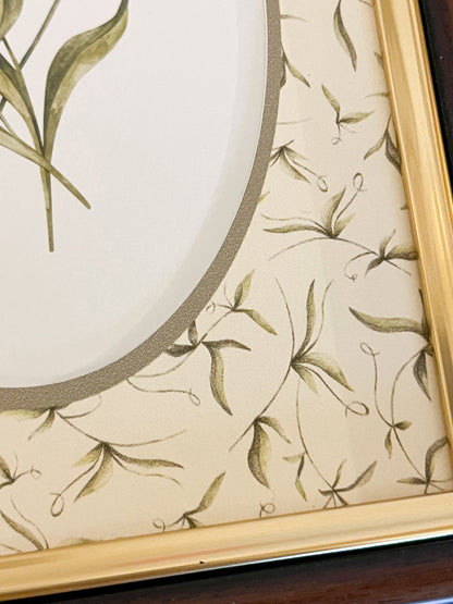 Green Oval Botanical Patterned Photo Mat