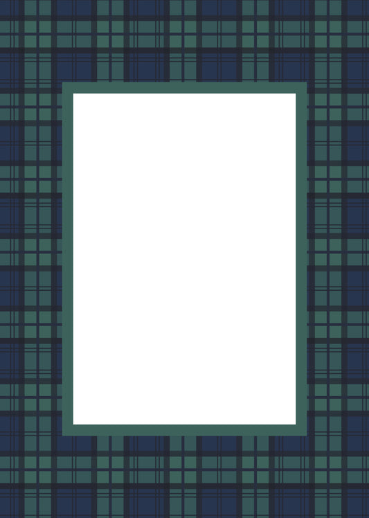 Green Rectangular Black Watch Tartan Photo Mat