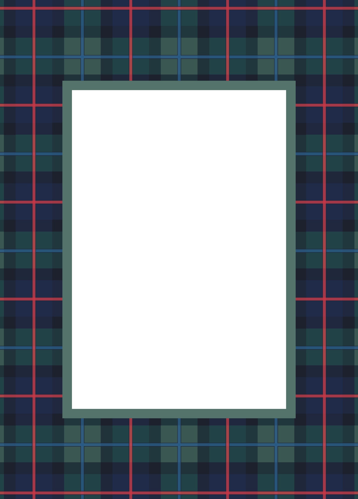 Green Rectangular Campbell of Cawdor Tartan Photo Mat