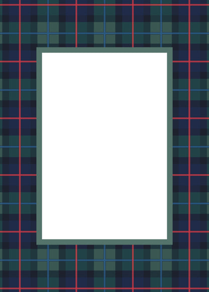 Green Rectangular Campbell of Cawdor Tartan Photo Mat
