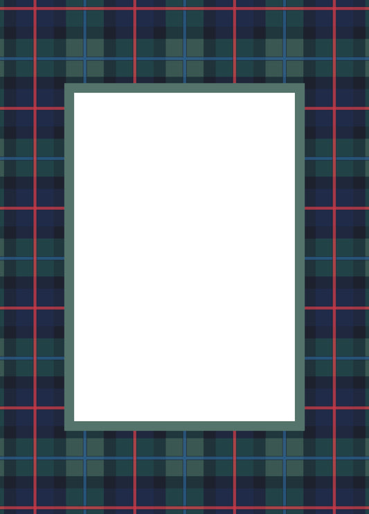 Green Rectangular Campbell of Cawdor Tartan Photo Mat