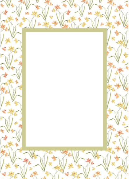Floral Photo Mount - passepartout frame - rectangular aperture - Coeur et Maman