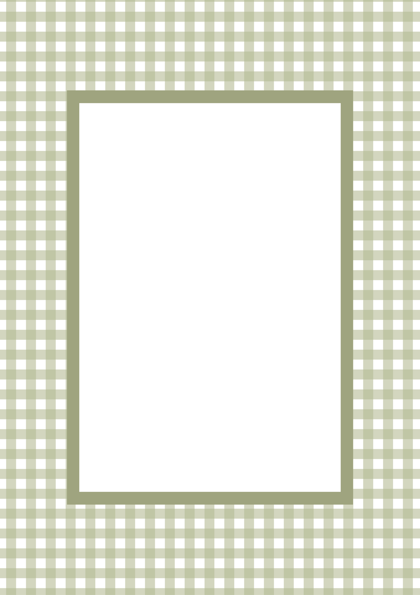 Gingham Photo Mount - passepartout frame - rectangular aperture - Coeur et Maman