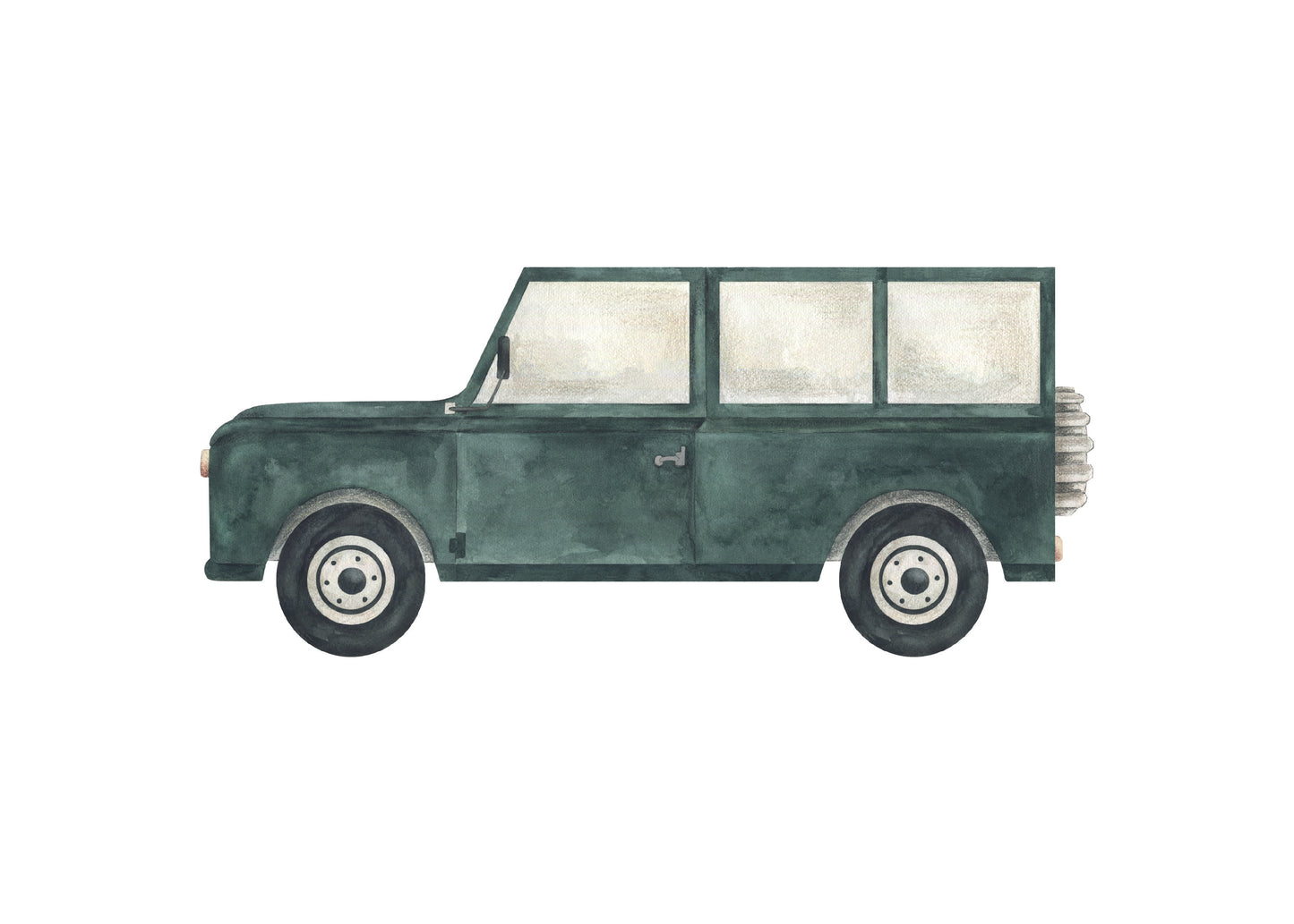 Land Rover Defender Nursery Art Print Landscape Orientation