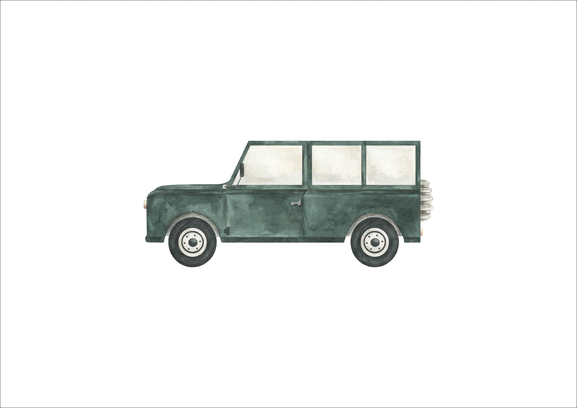 Land Rover Defender Nursery Art Print Landscape Orientation