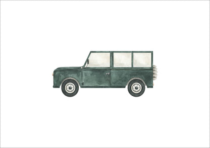 Land Rover Defender Nursery Art Print Landscape Orientation