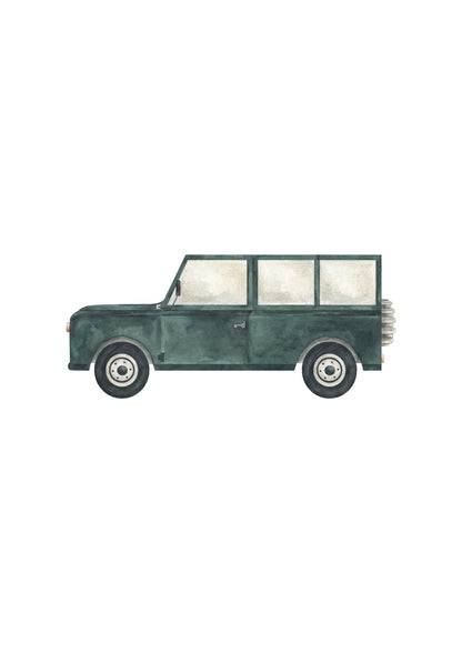 Land Rover Defender Nursery Art Print Portrait Orientation