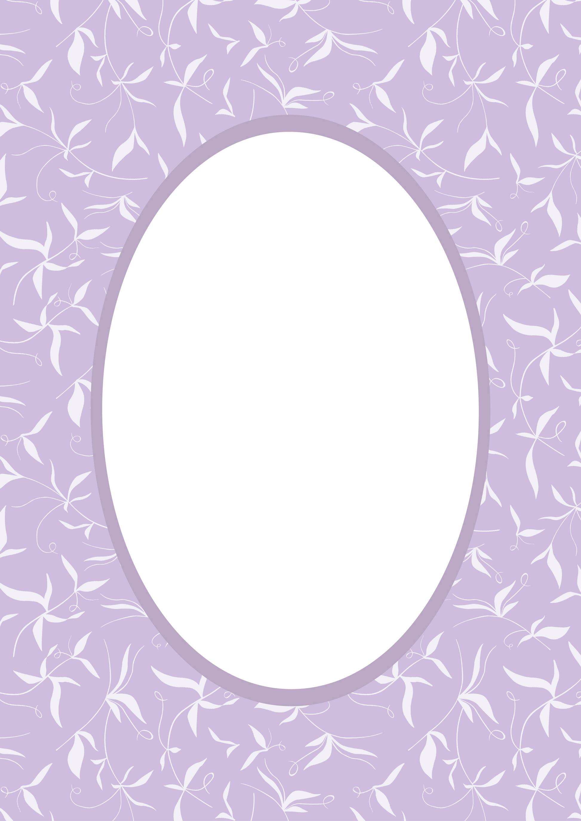 Lilac Oval Botanical Patterned Photo Mat