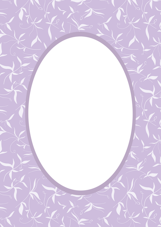 Lilac Oval Botanical Patterned Photo Mat