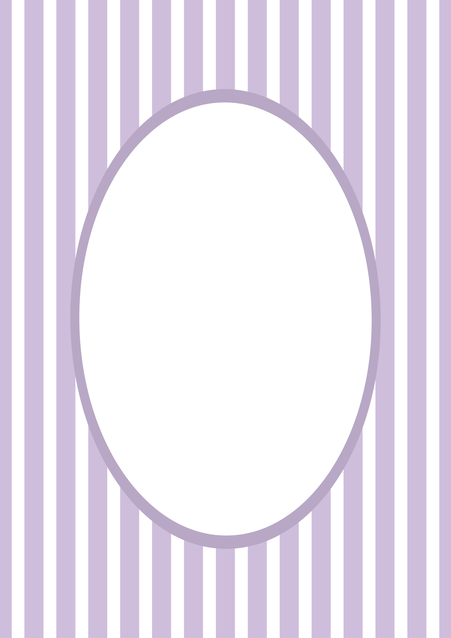 Medium Stripes Photo Mount - picture frame passepartout - oval aperture - Coeur et Maman