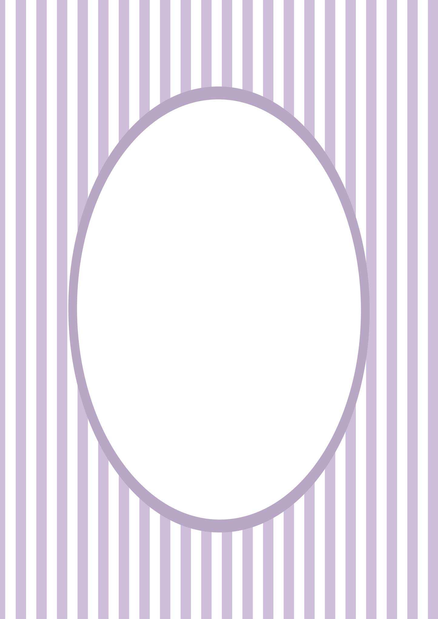 Small Stripes Photo Mount - picture frame passepartout - oval aperture - Coeur et Maman