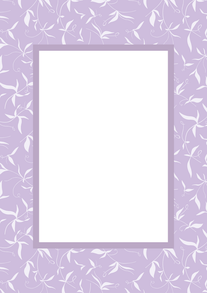 Botanical Photo Mount - passepartout frame - rectangular aperture - Coeur et Maman