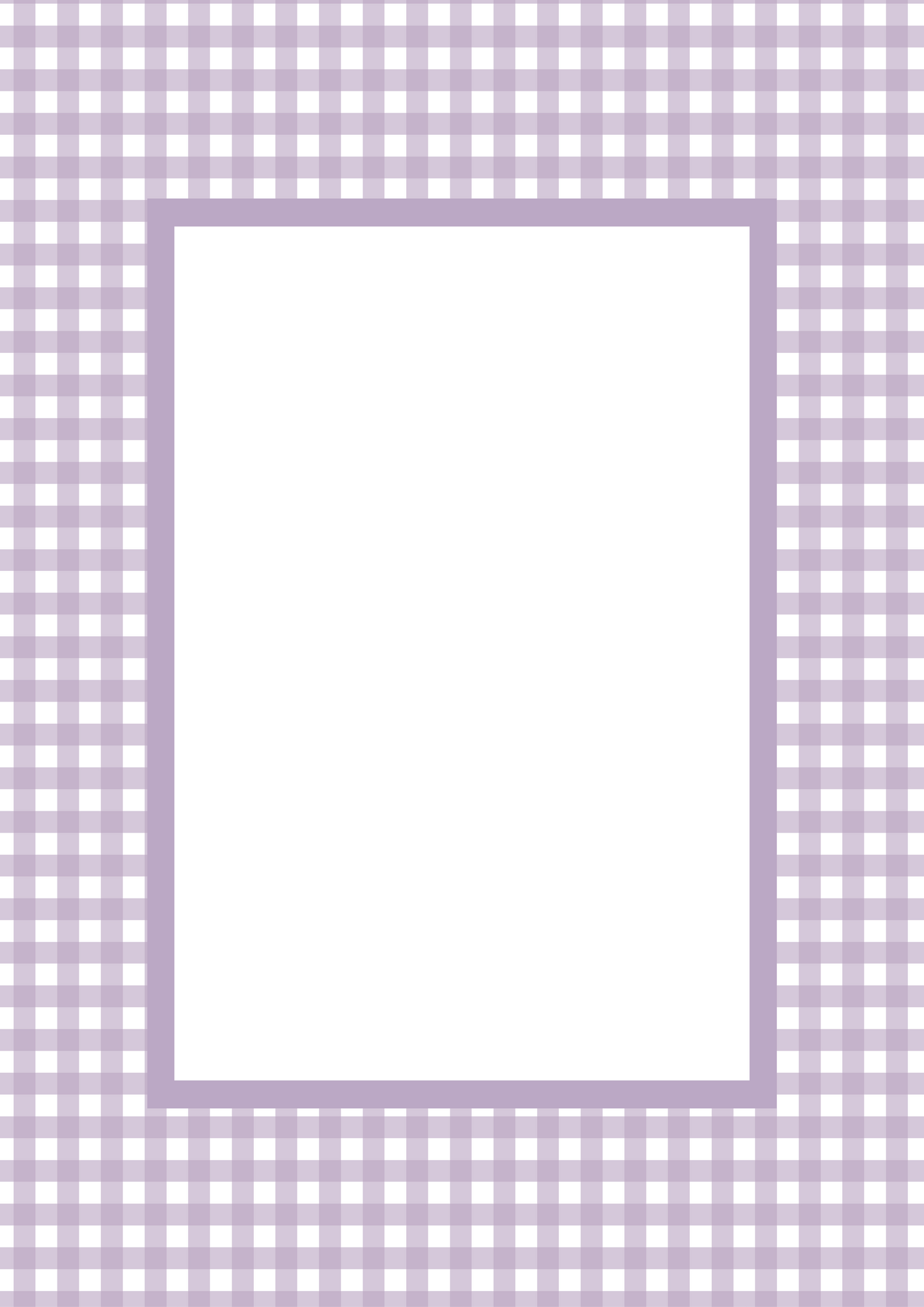 Gingham Photo Mount - passepartout frame - rectangular aperture - Coeur et Maman