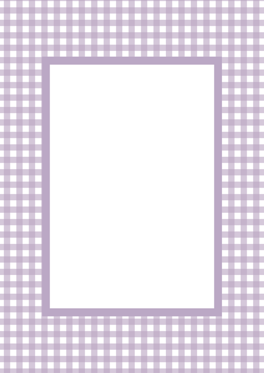 Lilac Rectangular Gingham Photo Mat