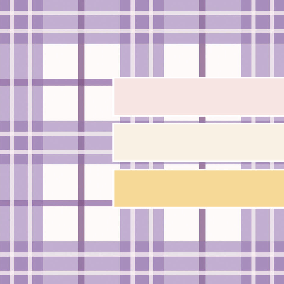 Lilac Tartan Wallpaper Border