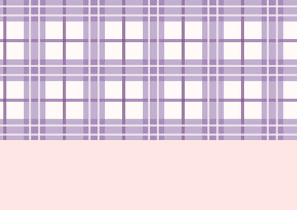 Lilac Tartan Wallpaper Border