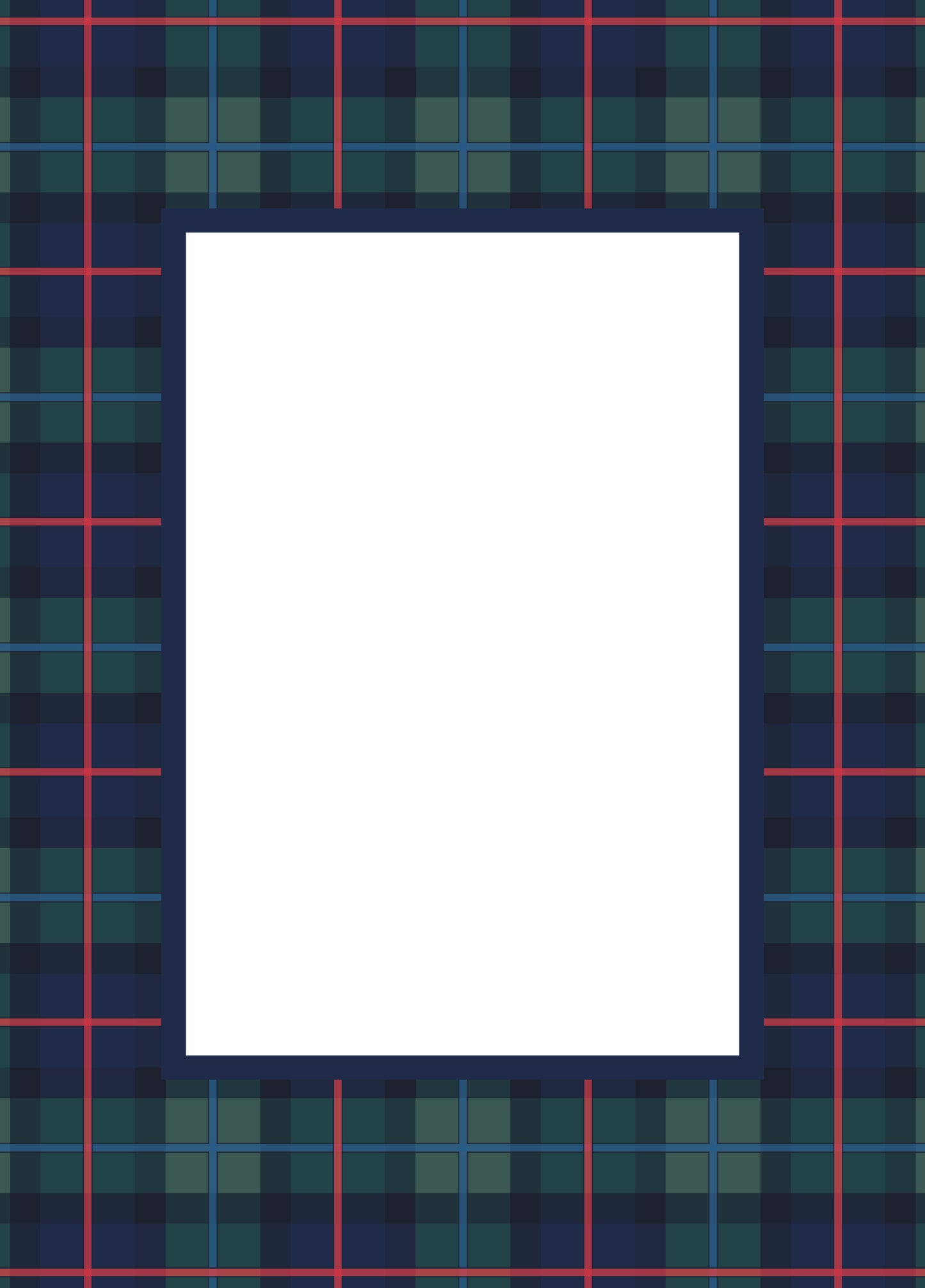 Navy Rectangular Campbell of Cawdor Tartan Photo Mat