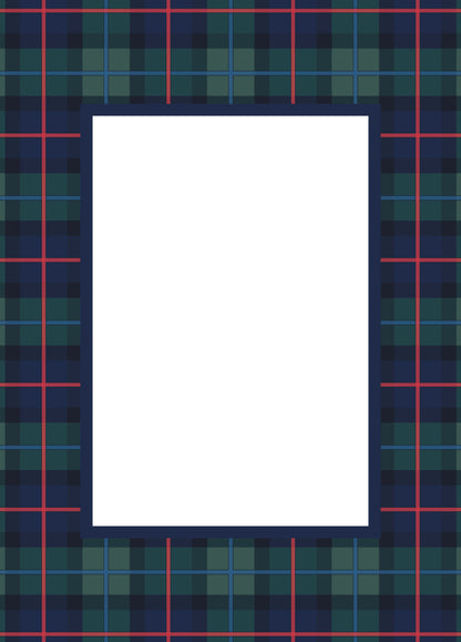 Navy Rectangular Campbell of Cawdor Tartan Photo Mat