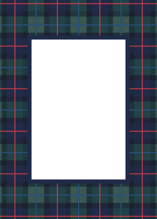 Navy Rectangular Campbell of Cawdor Tartan Photo Mat