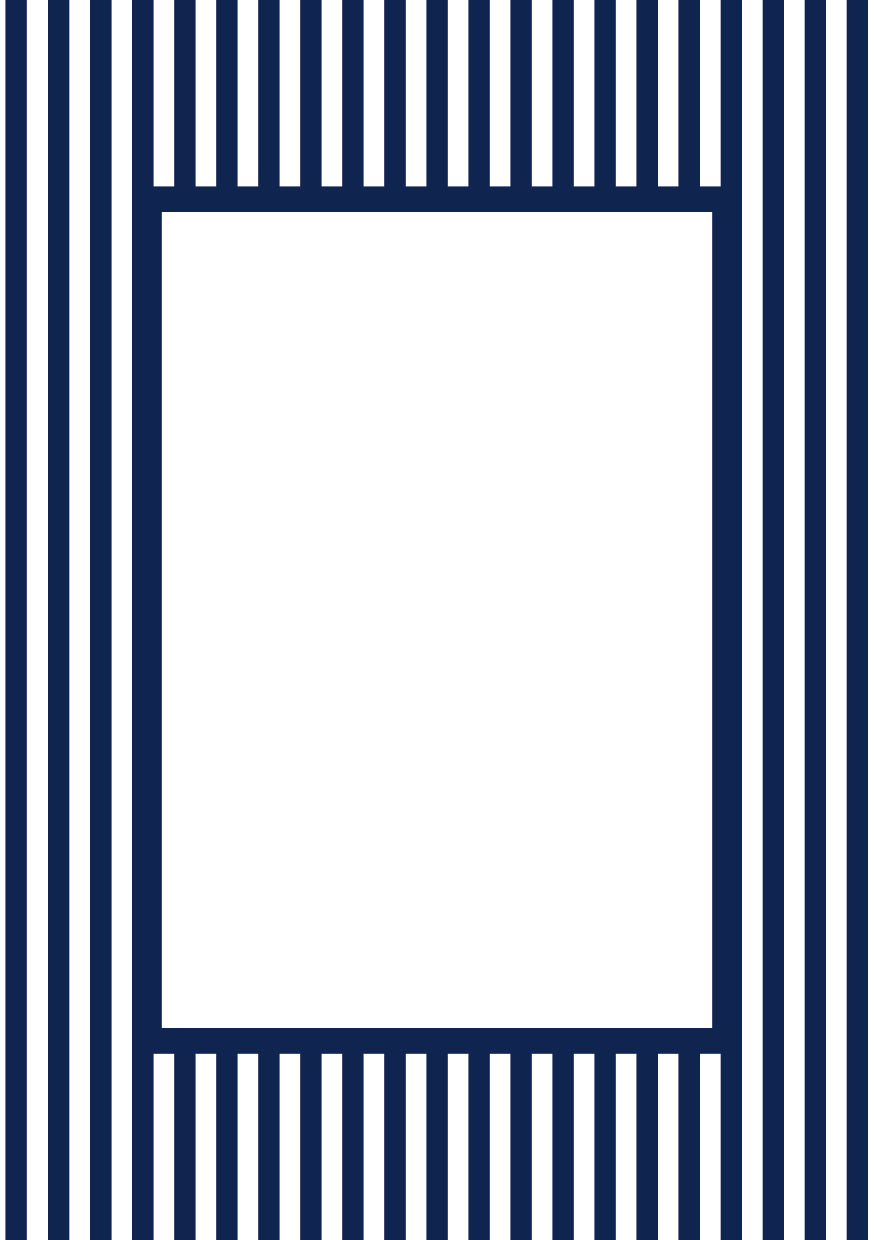 Navy Rectangular Small Stripes Photo Mat
