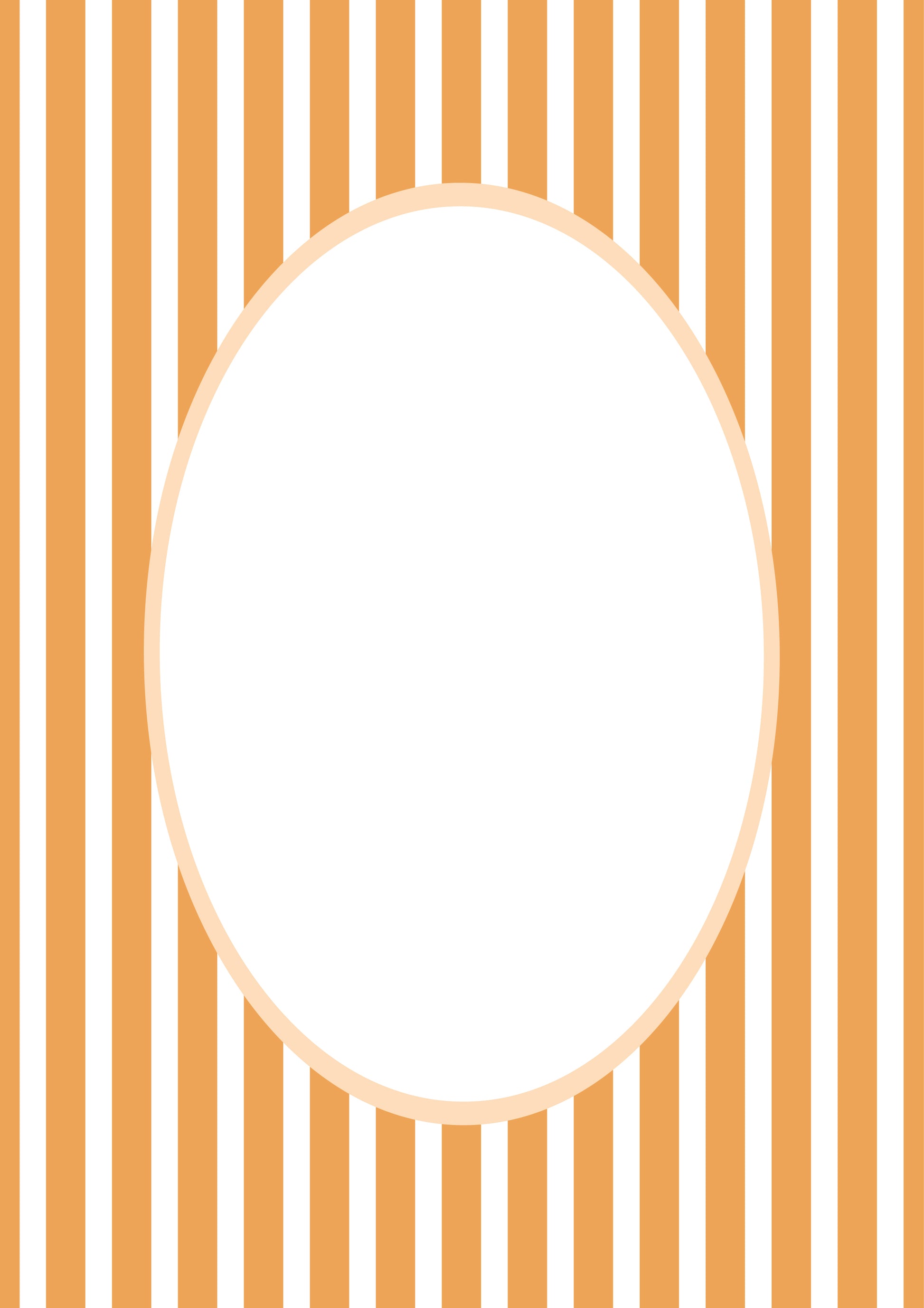 Orange Oval Medium Stripes Photo Mat
