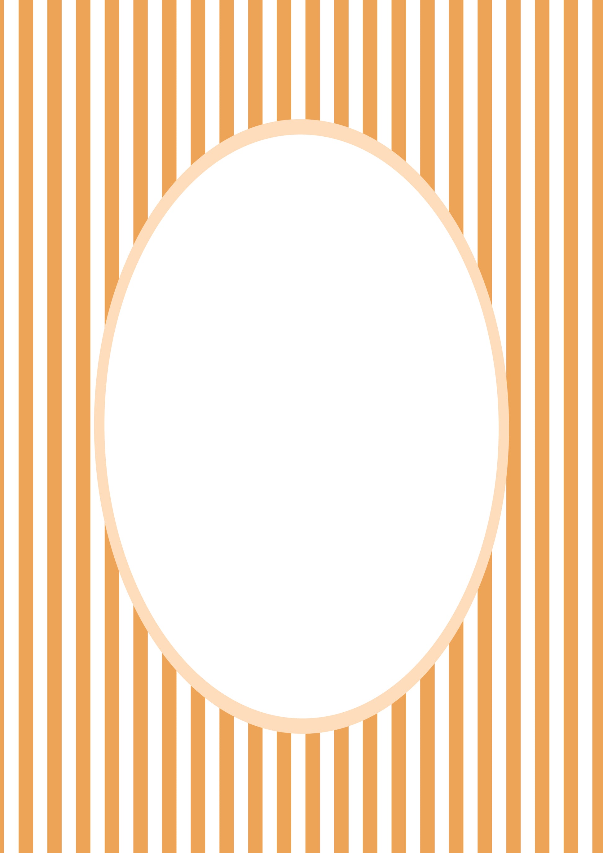 Small Stripes Photo Mount - picture frame passepartout - oval aperture - Coeur et Maman