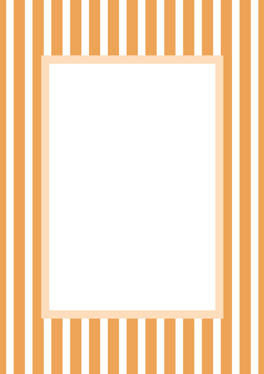 Orange Rectangular Medium Stripes Photo Mat