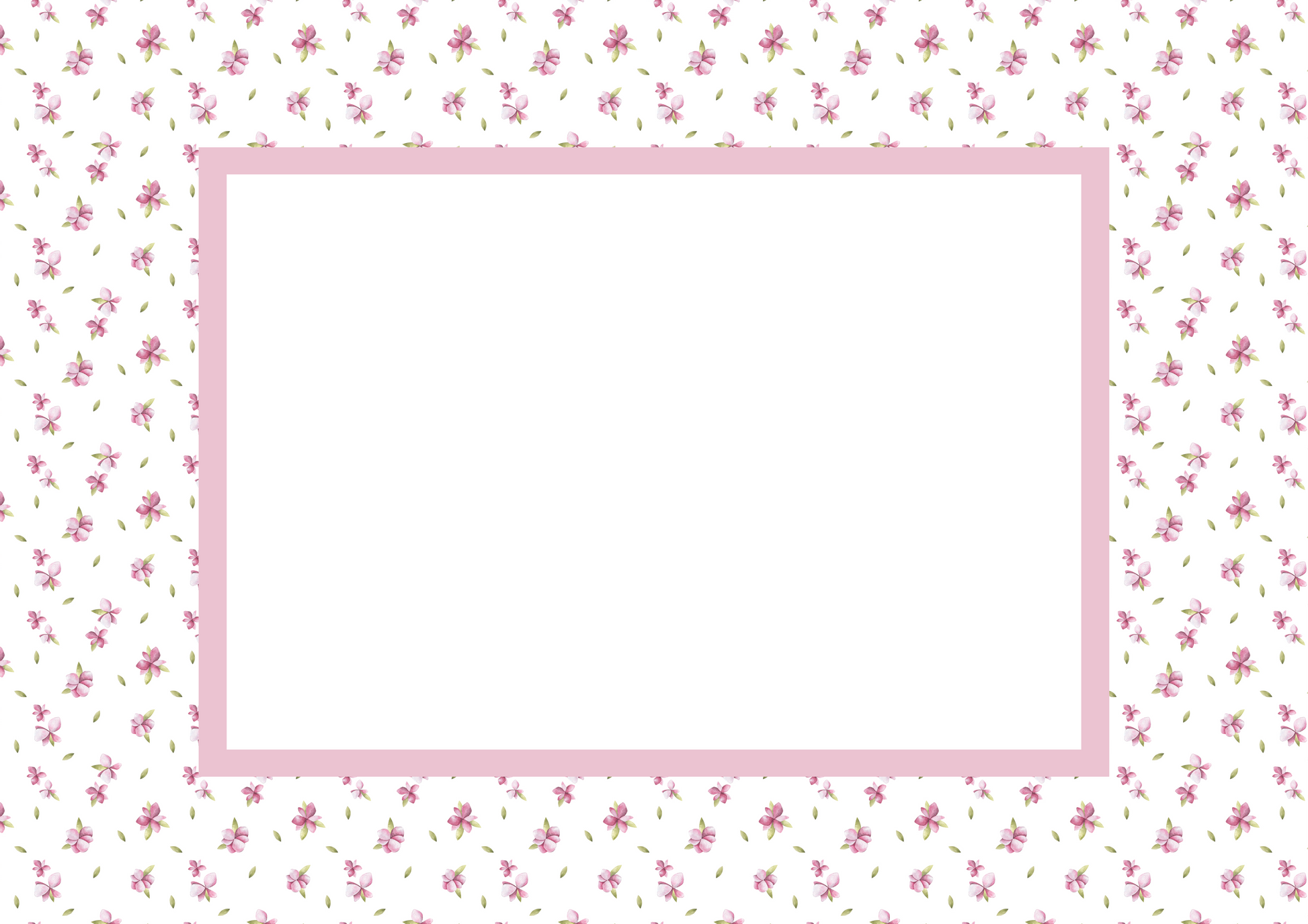 Floral Photo Mount - passe-par-tout - landscape aperture - Coeur et Maman