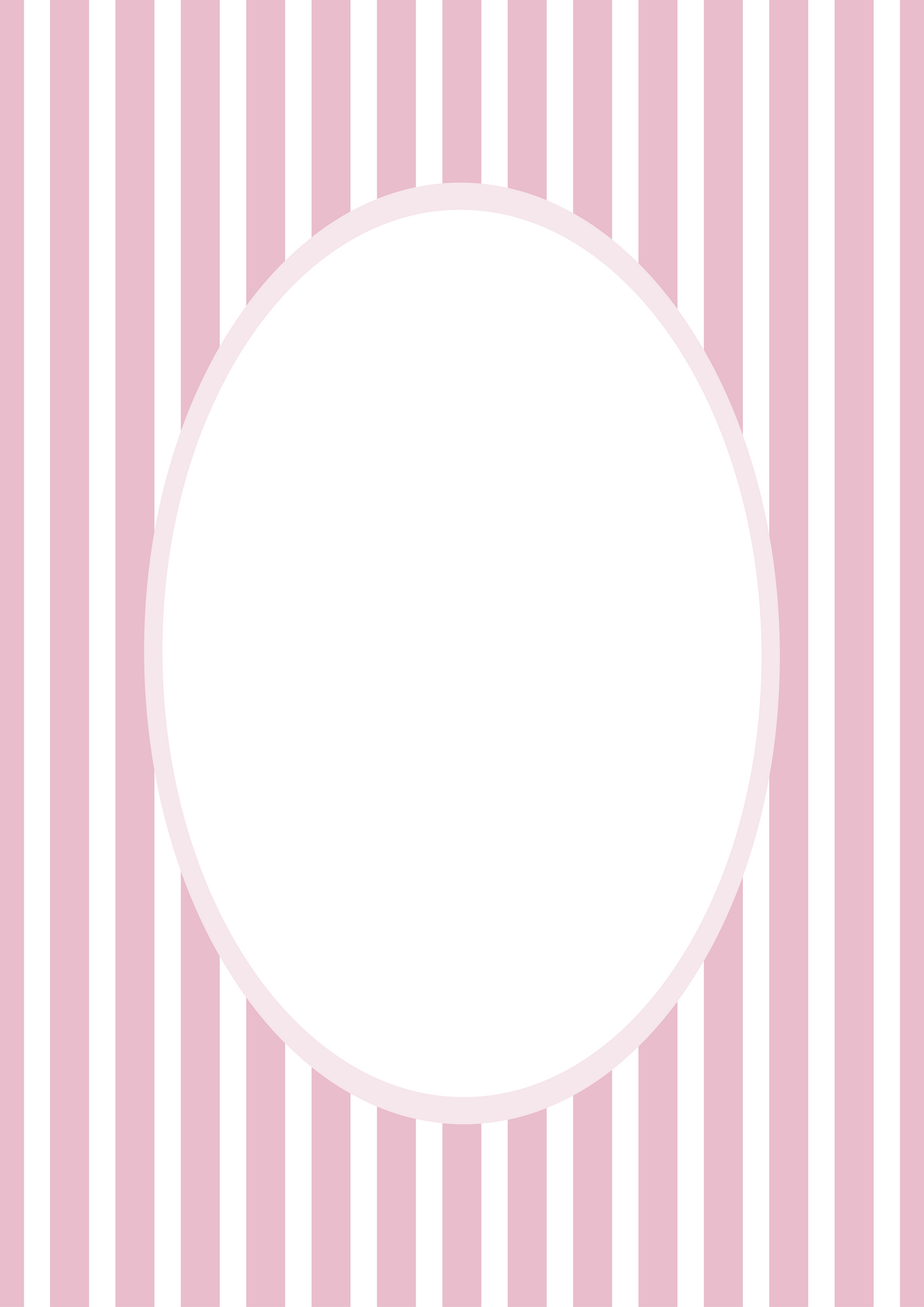 Medium Stripes Photo Mount - picture frame passepartout - oval aperture - Coeur et Maman