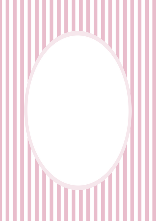 Pink Oval Small Stripes Photo Mat