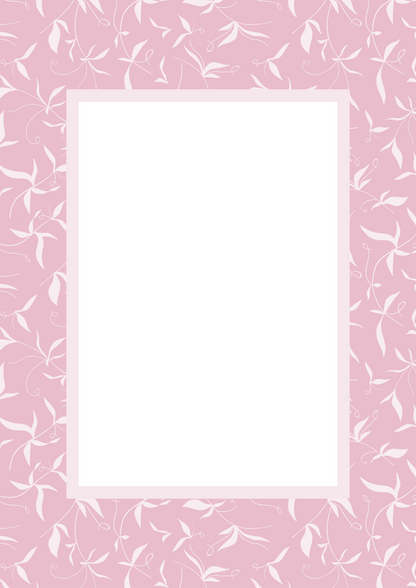 Botanical Photo Mount - passepartout frame - rectangular aperture - Coeur et Maman