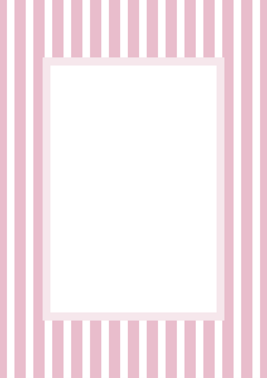 Pink Rectangular Medium Stripes Photo Mat
