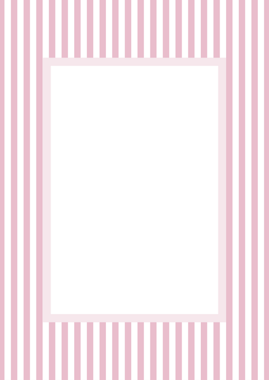 Pink Rectangular Small Stripes Photo Mat