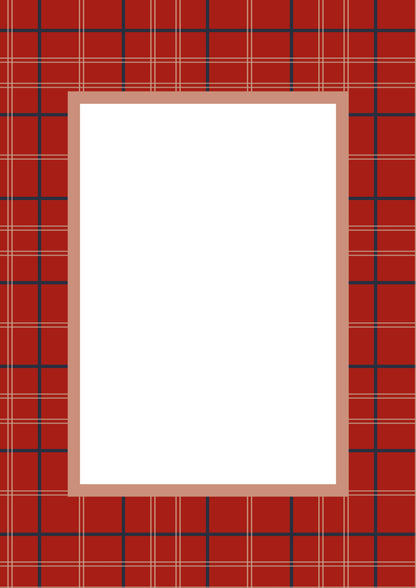 Rectangular Tartan Photo Mat